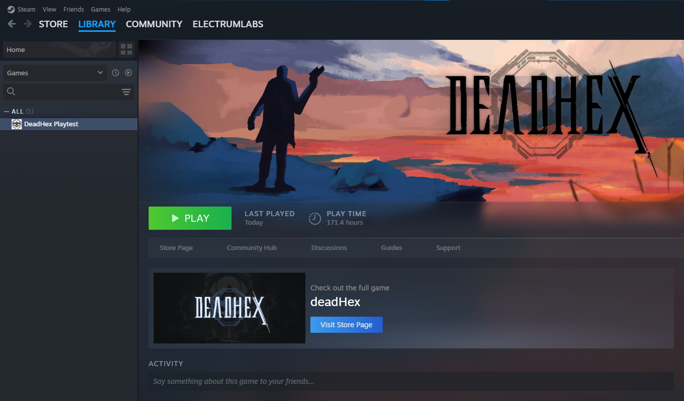 deadHex in a Steam library